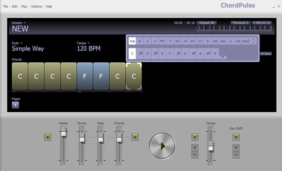 chordpulse backing tracks software tutorial