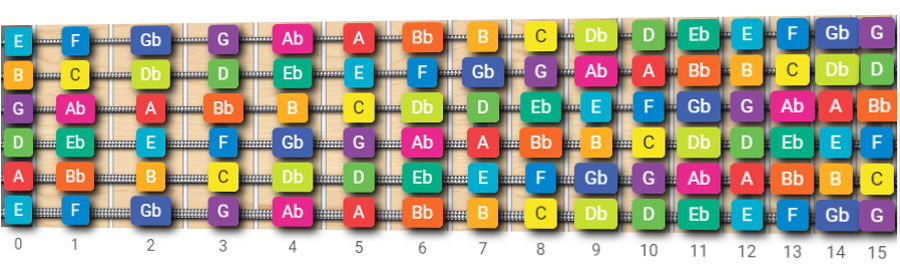 Blank Guitar Neck Chart