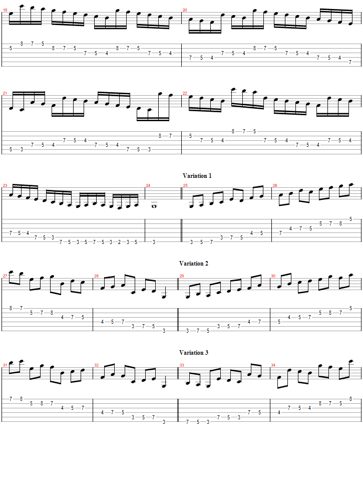 guitar scales exercise