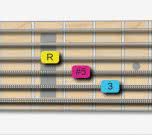 fretboard guitar shape for augmented triad position 2