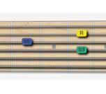 fretboard guitar shape for diminished triad position 6
