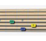 fretboard guitar shape for diminished triad position 8