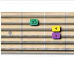 fretboard guitar shape for minor triad position 2