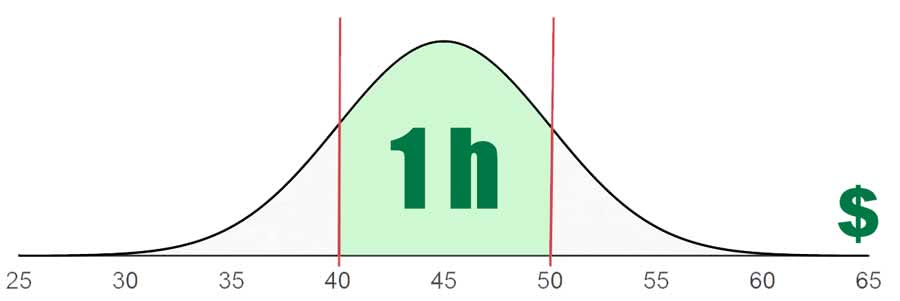 one hour lesson falls somewhere between $40 and $50 USD