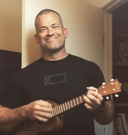 Jocko Willink with guitar