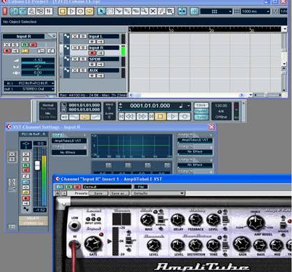 recording guitar cubase amplitube