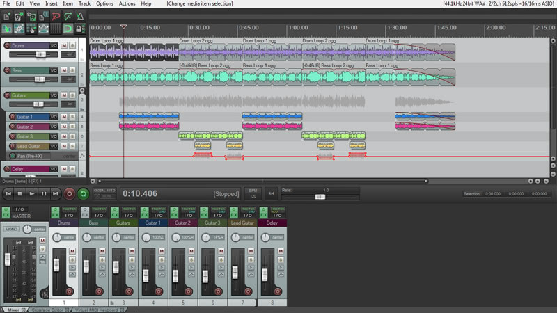 reaper record the output of one track to another
